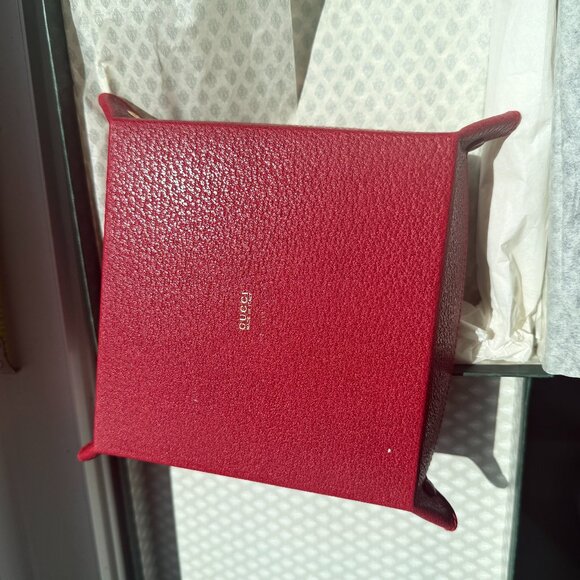 Vintage Gucci Leather & Velvet Valet Tray 70s, or 80s Authentic - Picture 11 of 11